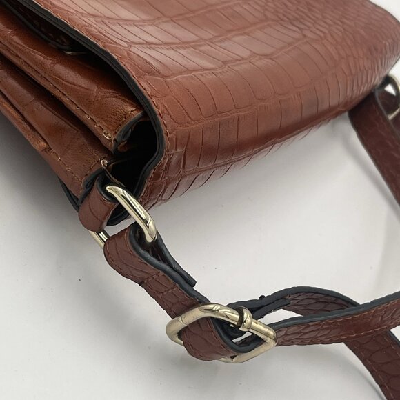 Giani Bernini Croco Envelope Crossbody Pre - Owned Great Condition - Picture 4 of 7